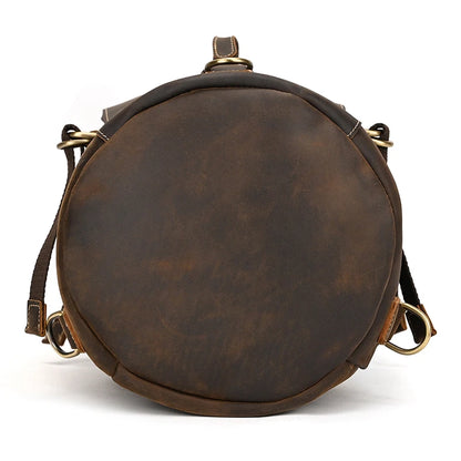 Vintage Leather Backpack / Duffle Bag For Men