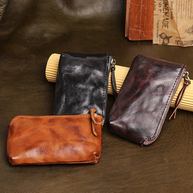 Handmade Genuine Leather Purse for Small Objects