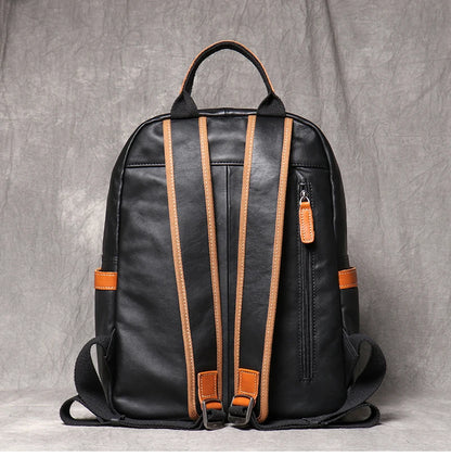 Men's Genuine Leather Travel Backpack