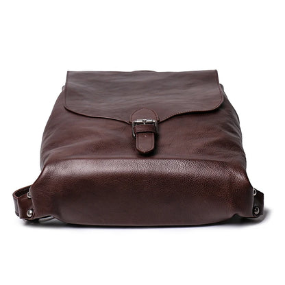 Vintage Men's High-Quality Leather Backpack