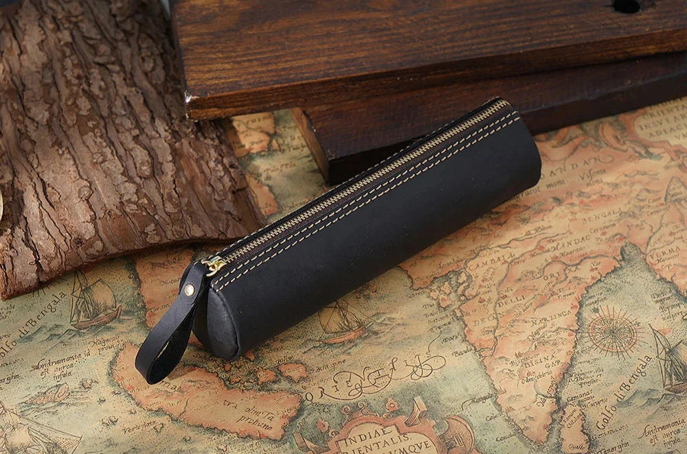 Handmade Genuine Leather Pen Pouch