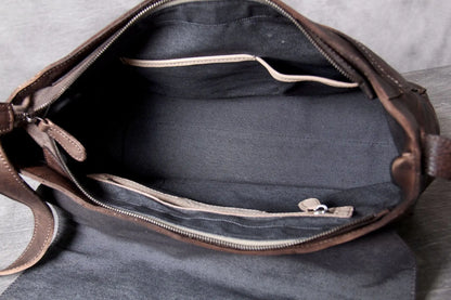 Vintage Leather Men's Shoulder Messenger Bag