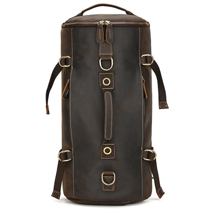 Vintage Leather Backpack / Duffle Bag For Men