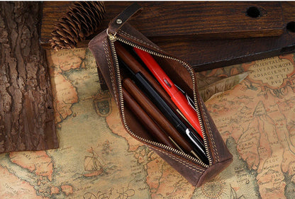 Handmade Genuine Leather Pen Pouch