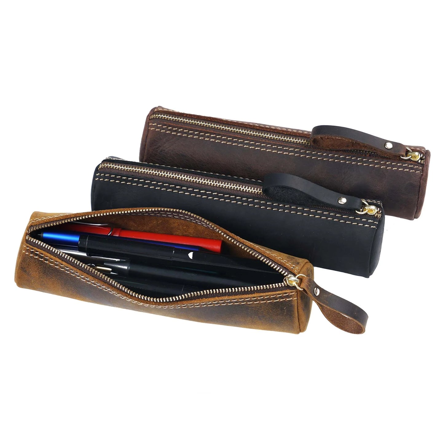 Handmade Genuine Leather Pen Pouch