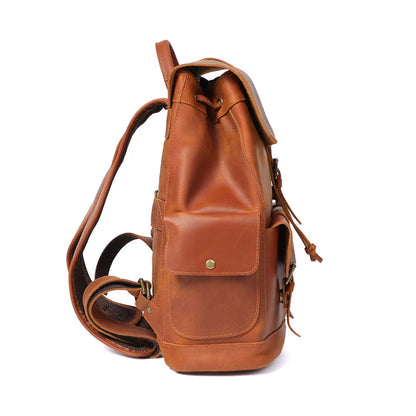 Vintage Genuine Leather Backpack for Men – Laptop & Travel Outdoor Bag