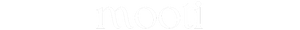 mooti logo written in letters, white color on transparent background.